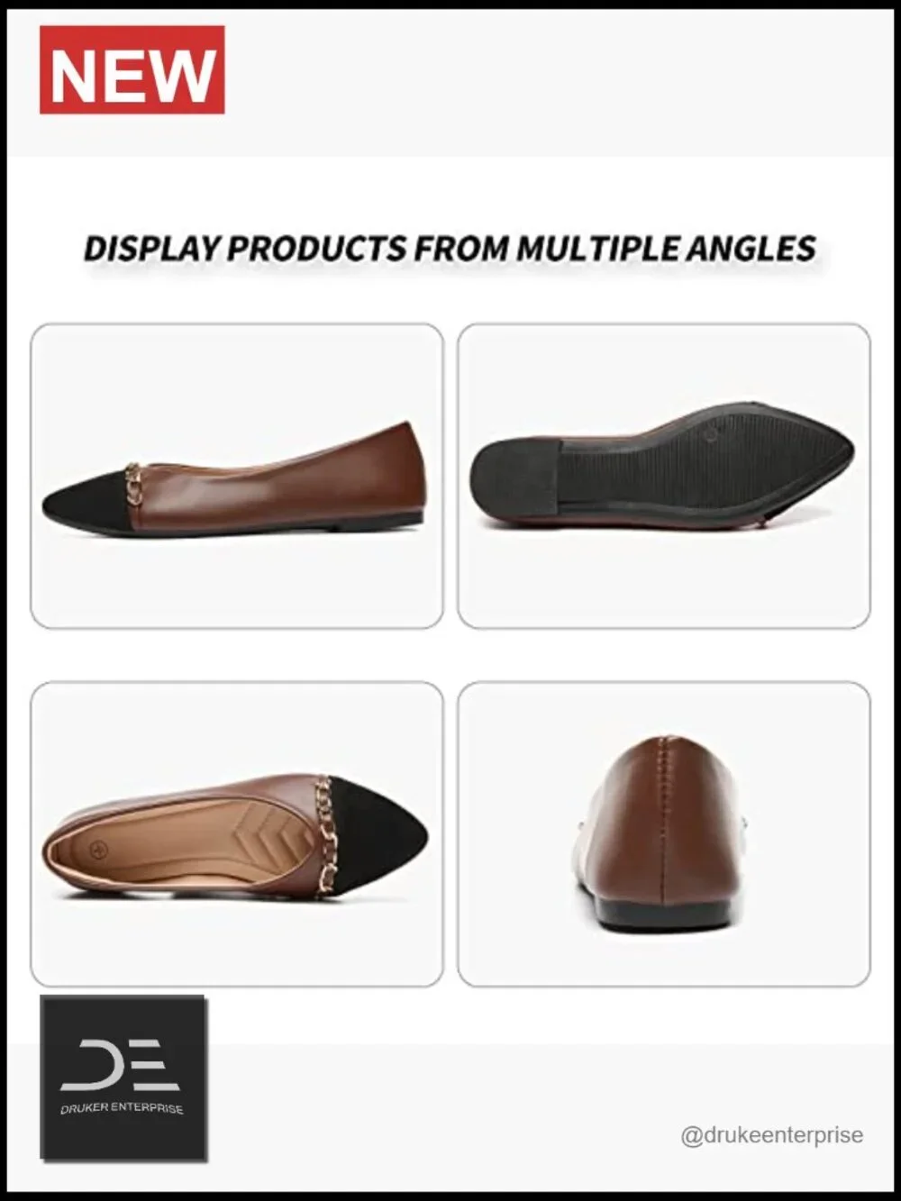 Faux Suede Crimped Ballet Flats Memory Foam Insole Lightweight Comfort Shoes